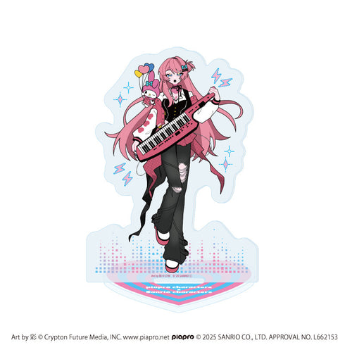 『ピアプロキャラクターズ×サンリオキャラクターズ』アクリルスタンド04/巡音ルカ×マイメロディ(コラボイラスト)